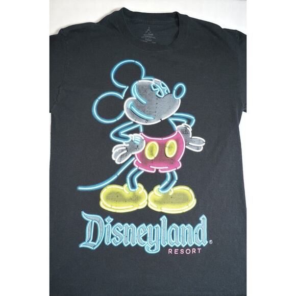 Vintage Disneyland Resort Neon Mickey Mouse Tee | Size M | Hanes Tag - Picture 1 of 7
